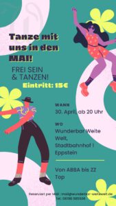 Flyer für eine Tanzveranstaltung am 31.04
